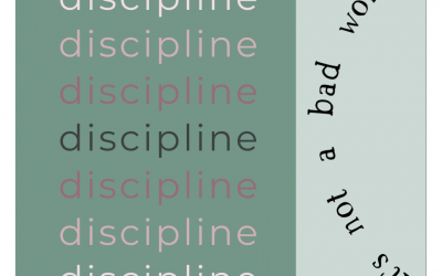 Discipline (It’s not a bad word)